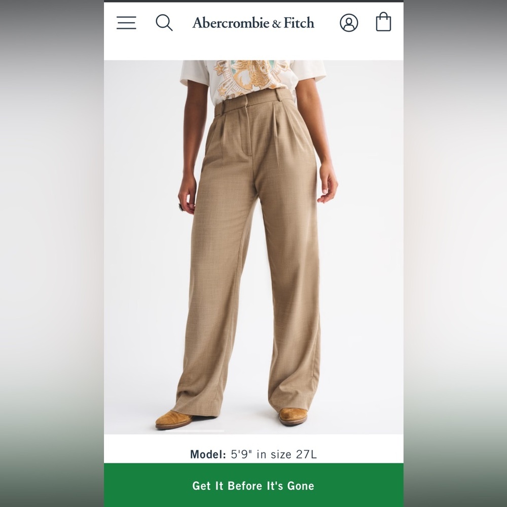 Abercrombie & Fitch Sloan curve love tailored pant